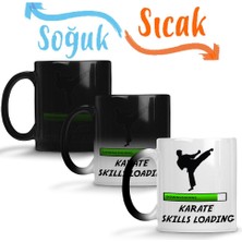 Baskı Dükkanı Karate Skills Loading Sihirli Kupa Bardak Porselen