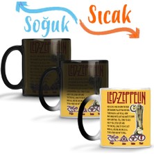 Baskı Dükkanı LED Zepplin Sihirli Kupa Bardak Porselen