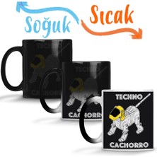 Baskı Dükkanı Techno Cachorro Sihirli Kupa Bardak Porselen