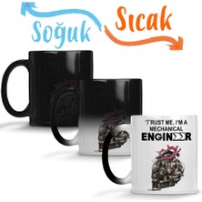Baskı Dükkanı Trust Me, I'm A Mechanical Engineer Sihirli Kupa Bardak Porselen