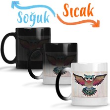 Baskı Dükkanı Baykuş 6 Sihirli Kupa Bardak Porselen