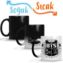 Baskı Dükkanı Bts Kore Müzik Sihirli Kupa Bardak Porselen