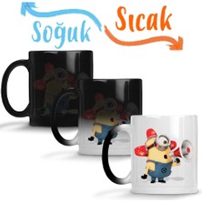 Baskı Dükkanı Minions Sihirli Kupa Bardak Porselen