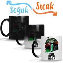Baskı Dükkanı Boba Fett Full Metal Boba Sihirli Kupa Bardak Porselen