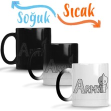 Baskı Dükkanı Bts Meets BT21 Army Sihirli Kupa Bardak Porselen