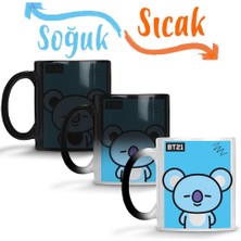 Baskı Dükkanı BT21 Koya Bts Sihirli Kupa Bardak Porselen