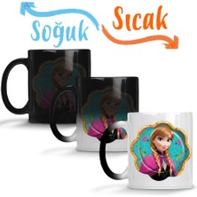 Baskı Dükkanı Disney Frozen Anna Sihirli Kupa Bardak Porselen