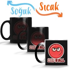 Baskı Dükkanı Red Ball 4 The Red Ball Sihirli Kupa Bardak Porselen