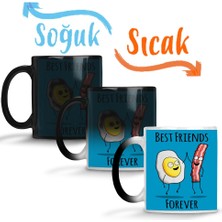 Baskı Dükkanı Bacon And Eggs Sihirli Kupa Bardak Porselen