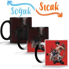 Baskı Dükkanı Kung Fu Trio Sihirli Kupa Bardak Porselen