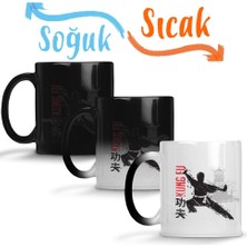 Baskı Dükkanı Kung Fu Sihirli Kupa Bardak Porselen