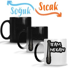 Baskı Dükkanı Team Negan Naklejka Sihirli Kupa Bardak Porselen