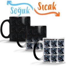 Baskı Dükkanı Vader Expressions Sihirli Kupa Bardak Porselen