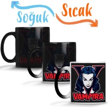 Baskı Dükkanı Vampira Vampir Sihirli Kupa Bardak Porselen