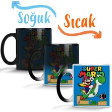 Baskı Dükkanı Süper Mario E Yoshi Sihirli Kupa Bardak Porselen