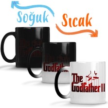 Baskı Dükkanı The Godfather Logo 2 Sihirli Kupa Bardak Porselen