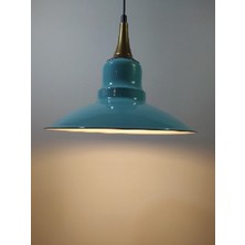 Riolight modern,rustik,vintage mutfak,oda,cafe,oteller için turkuaz 1xe27 metal sarkıt avize çap:30cm