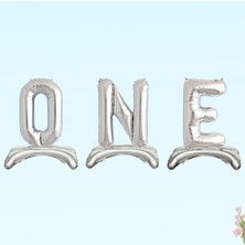 Süsle Bebek ve Parti One Ayaklı Folyo Balon, 65 cm - Gümüş