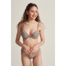 Le Jardin 5040  Slikonlu Taşli Sütyen Takım