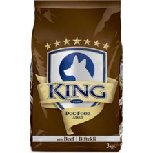 King Adult Biftekli Yetişkin Köpek Maması 3 kg