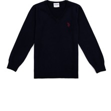 U.S. Polo Assn. Erkek Çocuk Lacivert Basic Triko Kazak 50237156-VR033