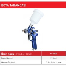 Sappower H2000 Mini Sis ve Gölge Boya Tabancası 0.8 mm