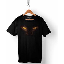 Kendim Seçtim Black Cat Eye Kedi Göz Erkek Tişört