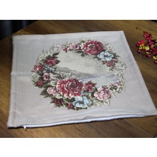 Çeyiz Diyarı Goblen Lüx Kabartmalı 2'li Kırlent Kılıfı