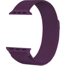 Bushco Store Apple Watch Uyumlu  Mor Rengi Metal Kordon 42-44 mm Bushco Store