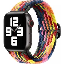 Bushco Store Apple Watch 1-2-3-4-5-6-7-Se Uyumlu Ayarlanabilir Örgü Solo Kordon 42-44-45 mm