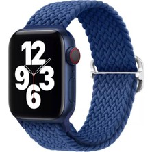 Bushco Store Apple Watch 1-2-3-4-5-6-7-Se Uyumlu Ayarlanabilir Örgü Solo Kordon 38-40-41 mm