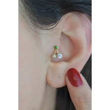 Sacce Scarves&Accessories Kiraz Halka Tragus Piercing Helix Kıkırdak Küpesi