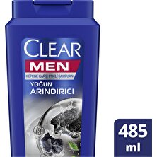 Clear Men Kepeğe Karşı Etkili Şampuan Yoğun Arındırıcı Kömür Ile 485 Ml - 2'Li Avantaj Paketi