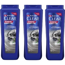 Clear Men Kepeğe Karşı Etkili Şampuan Yoğun Arındırıcı Kömür Ile 485 Ml - 3'Lü Avantaj Paketi