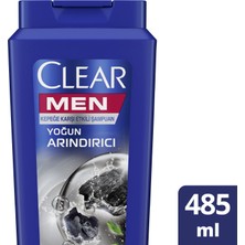Clear Men Kepeğe Karşı Etkili Şampuan Yoğun Arındırıcı Kömür Ile 485 Ml - 3'Lü Avantaj Paketi