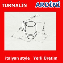 Ardini Turmalin Diş Fırçalık Siyah