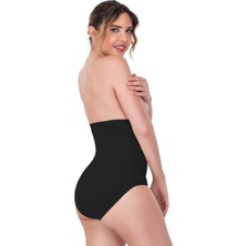 Emay Siyah Emay 2080 Yüksek Bel Çıtçıtlı Slip Korse