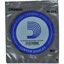 D'Addario PL013 Elektro ve Akustik Tek Tel, B-(Si), Hıgh Carbon St