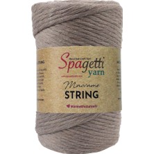Spagettiyarn 3mm 250G Koyu Bej Makrome Tarama Ipi
