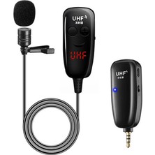 Huayun U12GS2 2 Verici + 1 Alıcı Kablosuz Uhf Lavalier Yaka Mikrofonu (Yurt Dışından)