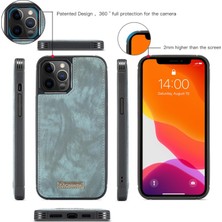 CaseMe 008 Serisi iPhone 12 Pro Max 6.7-Inç Uyumlu  2-In-1 Ayrılabilir Cüzdan Bölünmüş Deri Telefon Kılıfı   - Mavi  (Yurt Dışından)