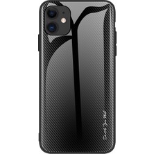 Hello-U iPhone 12 Pro Max 6.7 Inç Uyumlu Karbon Fiber Doku Pc Cam Telefon Kılıfı  - Siyah  (Yurt Dışından)