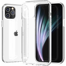 Hello-U iPhone 12 Için Parmak Izi Bırakmayan Şeffaf Pc+Tpu Hibrit Kılıf - Şeffaf  (Yurt Dışından)