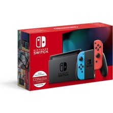 Nintendo Switch Renkli Mavi Kırmızı + Zelda + Cars Switch Oyun