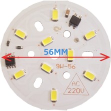 Hazar Led 220 Volt 9 Watt SMD 5630 Ledli Hazır Led Modül 56 MM Beyaz (3 Adet)