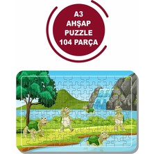 Lipyos Kaplumbağalar A3 104 Parça Puzzle, Oyuncak, Yapboz