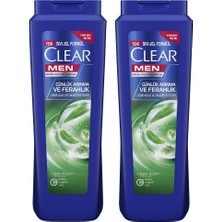 Clear Men Kepeğe Karşı Etkili Şampuan Günlük Arınma ve Ferahlık 485 ml - 2'li Avantaj Paketi