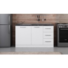 Minar 145 cm Mutfak Dolabı Beyaz 145-B1-ALT Modül