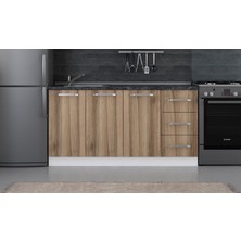 Minar 160 cm Mutfak Dolabı Beyaz Dore 160-D1-ALT Modül