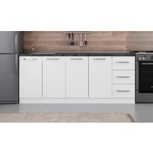 Minar 200 cm Mutfak Dolabı Beyaz 200-B1 -Alt Modül